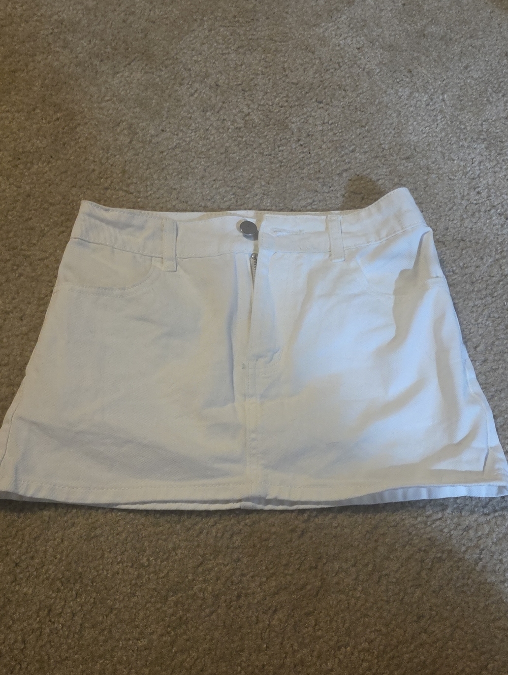 Sincerely Jules White Denim Mini Skirt